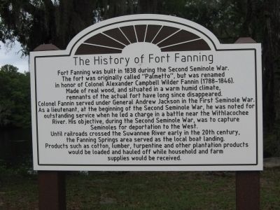 The History of Fort Fanning Marker image. Click for full size.