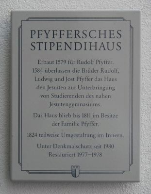Pfyffersches Stipendihaus Marker image. Click for full size.