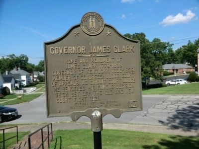 Governor James Clark Marker. Click for full size. Governor James Clark Marker image. Click for full size.