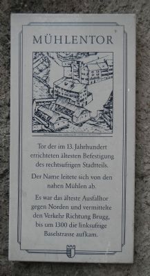 Mühlentor Marker. Click for full size. Mühlentor Marker image. Click for full size.
