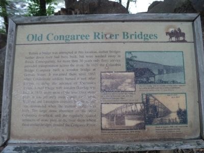 Old Congaree River Bridges Marker image. Click for full size.