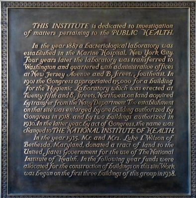 Plaque in the front foyer on Building 1 image. Click for full size.