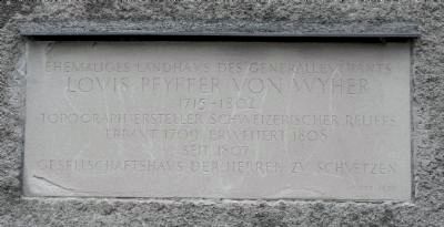 Louis Pfyffer von Wyher Marker image. Click for full size.