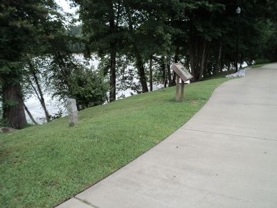 Marker at the Three Rivers Greenway. Click for full size. Marker at the Three Rivers Greenway image. Click for full size.