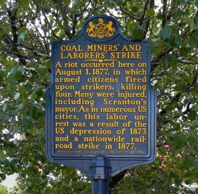 Coal Miners and Laborers Strike Marker image. Click for full size.