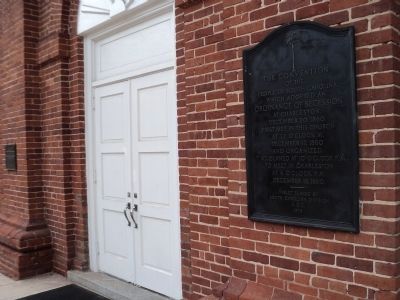 Markers at the First Baptist Church. Click for full size. Markers at the First Baptist Church image. Click for full size.
