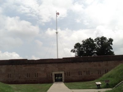 Marker at Fort Pulaski image. Click for full size.