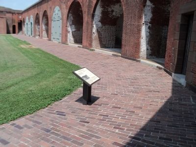 Marker Inside Fort Pulaski image. Click for full size.