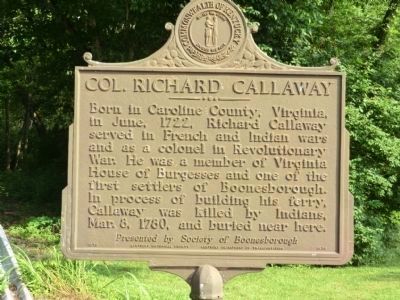 Col. Richard Callaway Marker image. Click for full size.