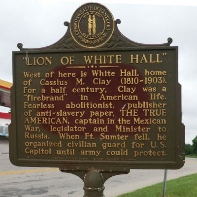 "Lion of White Hall" Marker. Click for full size. "Lion of White Hall" Marker image. Click for full size.