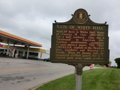 "Lion of White Hall" Marker. Click for full size. "Lion of White Hall" Marker image. Click for full size.