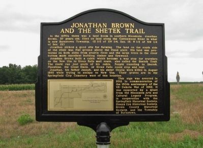 Jonathan Brown and the Shetek Trail Marker image. Click for full size.
