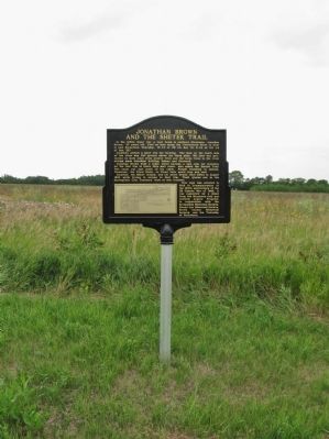 Jonathan Brown and the Shetek Trail Marker image. Click for full size.