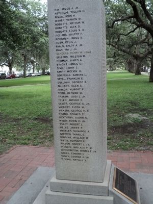 Savannah Marine Korean War Monument (Left Side) image. Click for full size.
