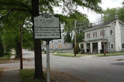 P.D. Gold Marker looking south along at and Maplewood Avenue image. Click for full size.