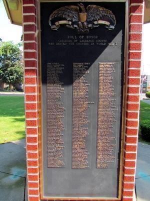 W.W.I "A-L" - LaGrange County Roll of Honor image. Click for full size.
