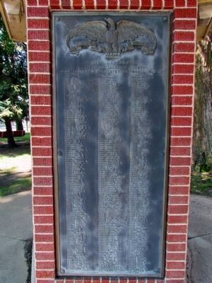 "A-E" - LaGrange County W.W.II Roll of Honor image. Click for full size.