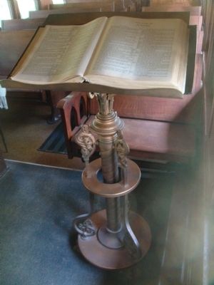 Closeup of the Bible Stand in the "Grace" Chapel image. Click for full size.