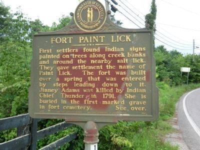 Side 2 - Fort Paint Lick Marker image. Click for full size.