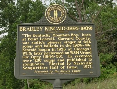 Bradley Kincaid Marker image. Click for full size.