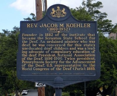 Rev. Jacob M. Koehler Marker image. Click for full size.
