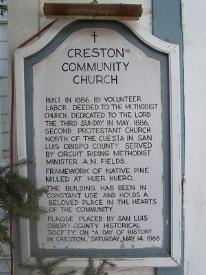 Creston Community Church Marker image. Click for full size.