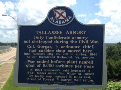 Tallassee Armory Marker prior to be repainted.. Click for full size. Tallassee Armory Marker prior to be repainted. image. Click for full size.