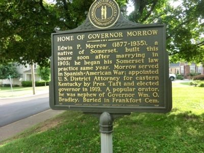 Home of Governor Morrow Marker. Click for full size. Home of Governor Morrow Marker image. Click for full size.