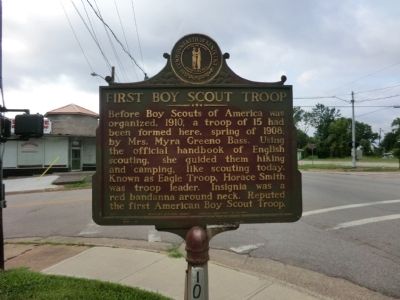 First Boy Scout Troop Marker. Click for full size. First Boy Scout Troop Marker image. Click for full size.