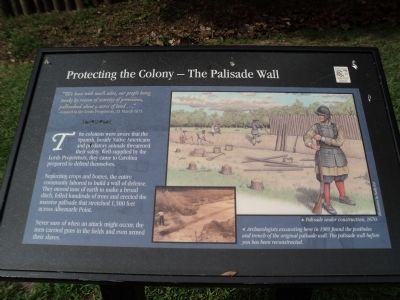 Protecting the Colony – The Palisade Wall Marker image. Click for full size.