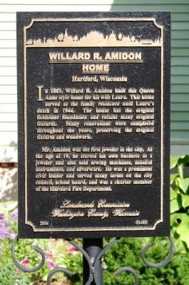 Willard R. Amidon Home Marker image. Click for full size.