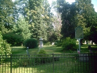 Warren Union Cemetery and marker image. Click for full size.