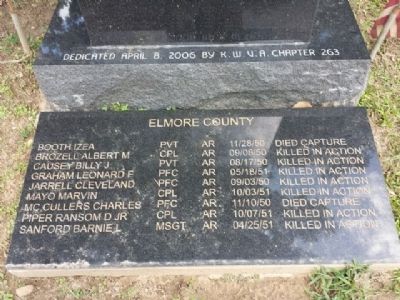 Elmore County Korean War Memorial Marker image. Click for full size.