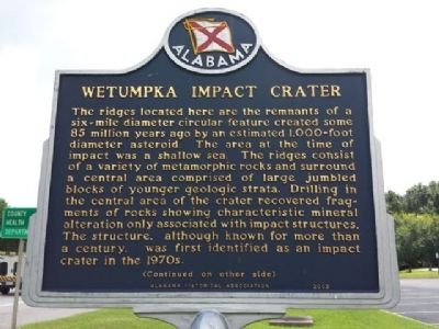 Wetumpka Impact Crater Marker. Click for full size. Wetumpka Impact Crater Marker image. Click for full size.