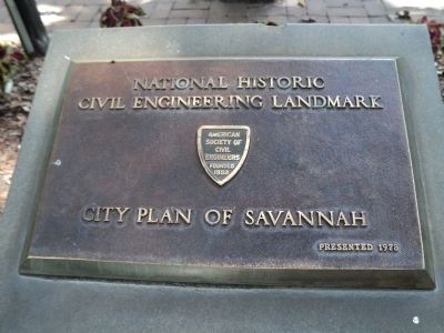 City Plan of Savannah Marker image. Click for full size.