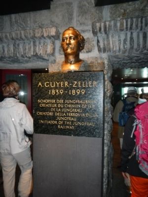 Bust of Adolf Guyer-Zeller at the Jungfraujoch Station image. Click for full size.