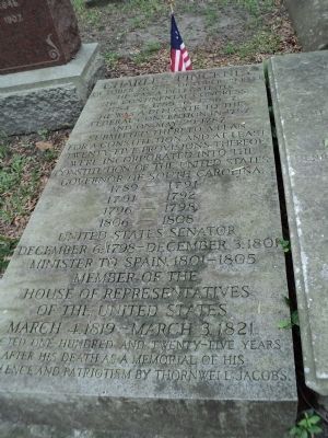 Charles Pinckney Marker image. Click for full size.
