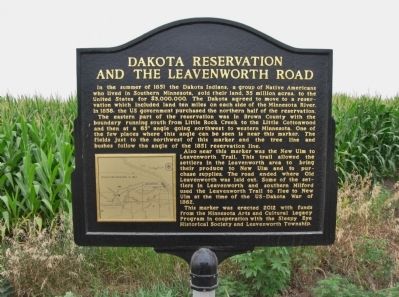 Dakota Reservation and the Leavenworth Road Marker image. Click for full size.