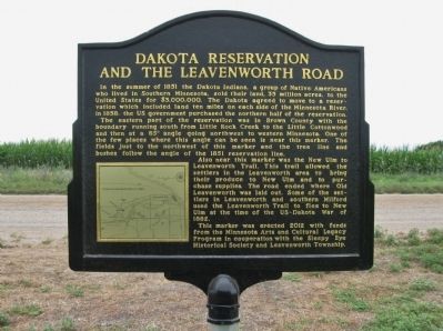 Dakota Reservation and the Leavenworth Road Marker image. Click for full size.