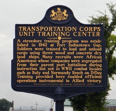 Transportation Corps Unit Training Center Marker image. Click for full size.