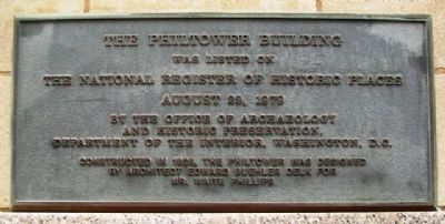 Philtower Building NRHP Marker. Click for full size. Philtower Building NRHP Marker image. Click for full size.
