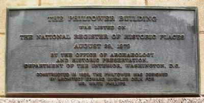 Philtower Building NRHP Marker image. Click for full size.