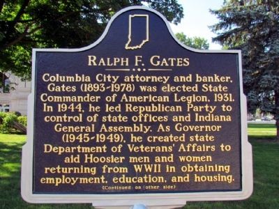 Ralph F. Gates Marker image. Click for full size.