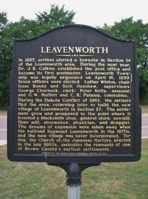Leavenworth Marker image. Click for full size.