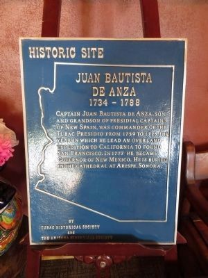 Juan Bautista de Anza Marker image. Click for full size.