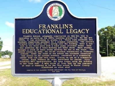 Franklin's Educational Legacy Marker image. Click for full size.