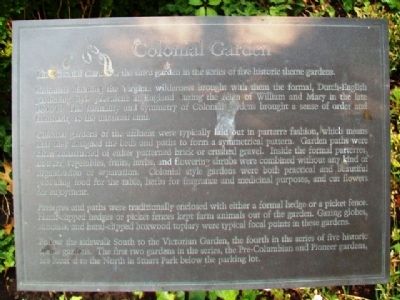 Colonial Garden Marker image. Click for full size.