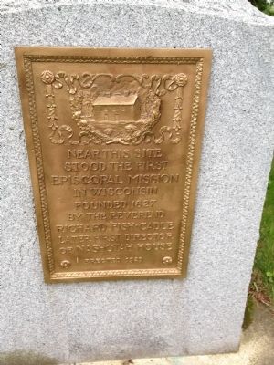 First Episcopal Mission in Wisconsin Marker image. Click for full size.