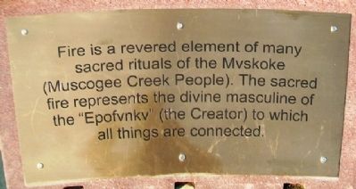Creek Nation Council Oak Memorial Marker. Click for full size. Creek Nation Council Oak Memorial Marker image. Click for full size.