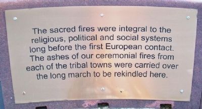 Creek Nation Council Oak Memorial Marker. Click for full size. Creek Nation Council Oak Memorial Marker image. Click for full size.